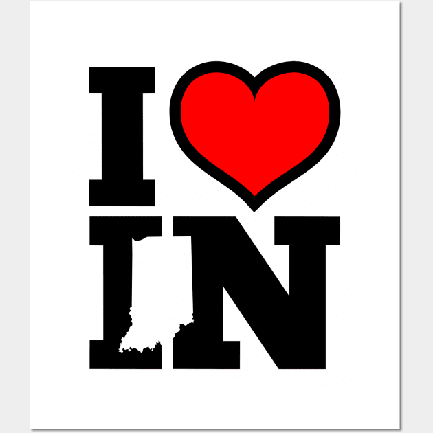 I Love Indiana Wall Art by INpressMerch